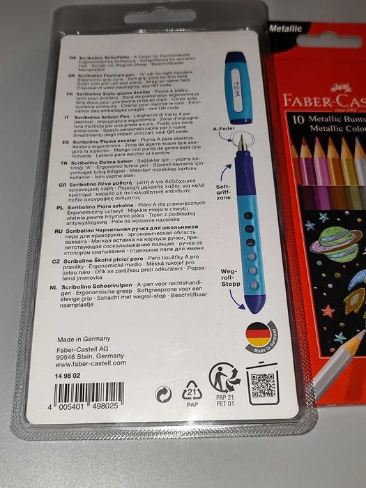 Pióro Wieczne Faber-Castell Scribolino Kolor Fuksja Nowe + Gratis