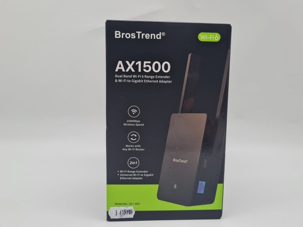 BrosTrend AX1500 WiFi 6 WLAN 2,4GHz/5GHz  wzmacniacz zasięgu sygnału