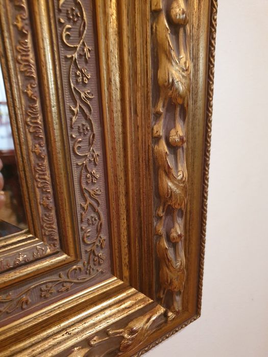 Espelho madeira talha d'ouro