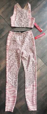 legginsy i top fitness GOOD AMERICAN Kardashian XS nowe