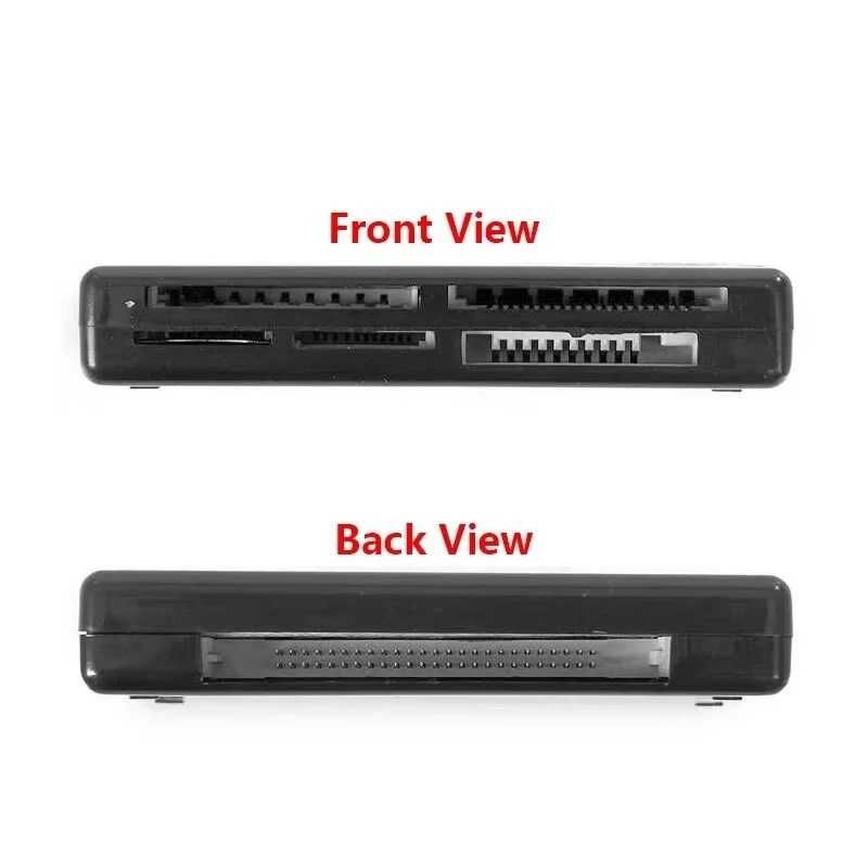 Czytnik 6w1, microSD, MMC, SD, XD, CF, MS Duo, M2, USB, NOWY czarny ma