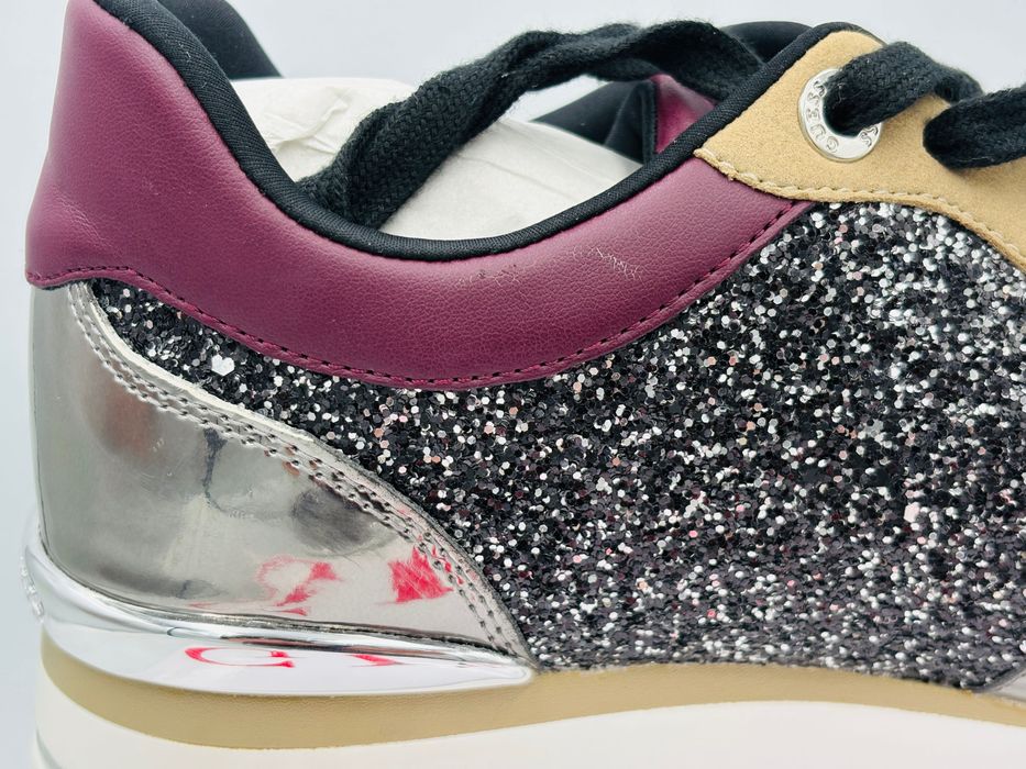 ‼️Nowe oryginalne sneakersy trampki GUESS Hinders5 beżowe 40 AZ 056