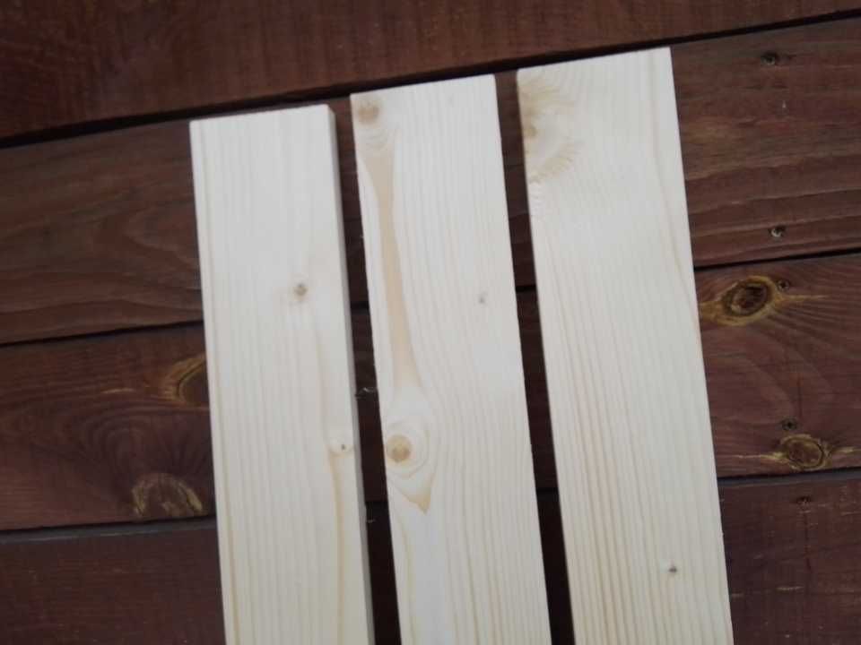 Blat drewniany naturalny 120x9x2 cm i inne - heblowana deska