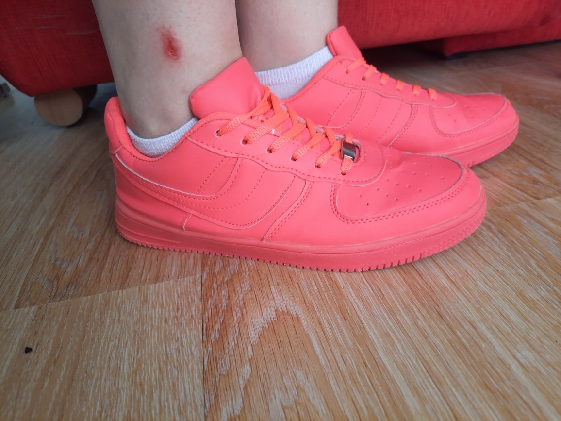 Buty sportowe podobne do Nike Air Force Fuksja Różowe Neonowe