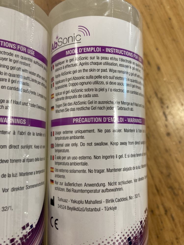 Gel condutor para eletroestimulador AbSonic - Novo