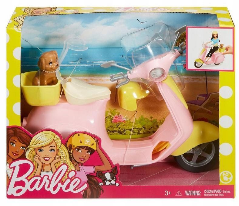 Barbie Skuter Ze Szczeniaczkiem, Mattel