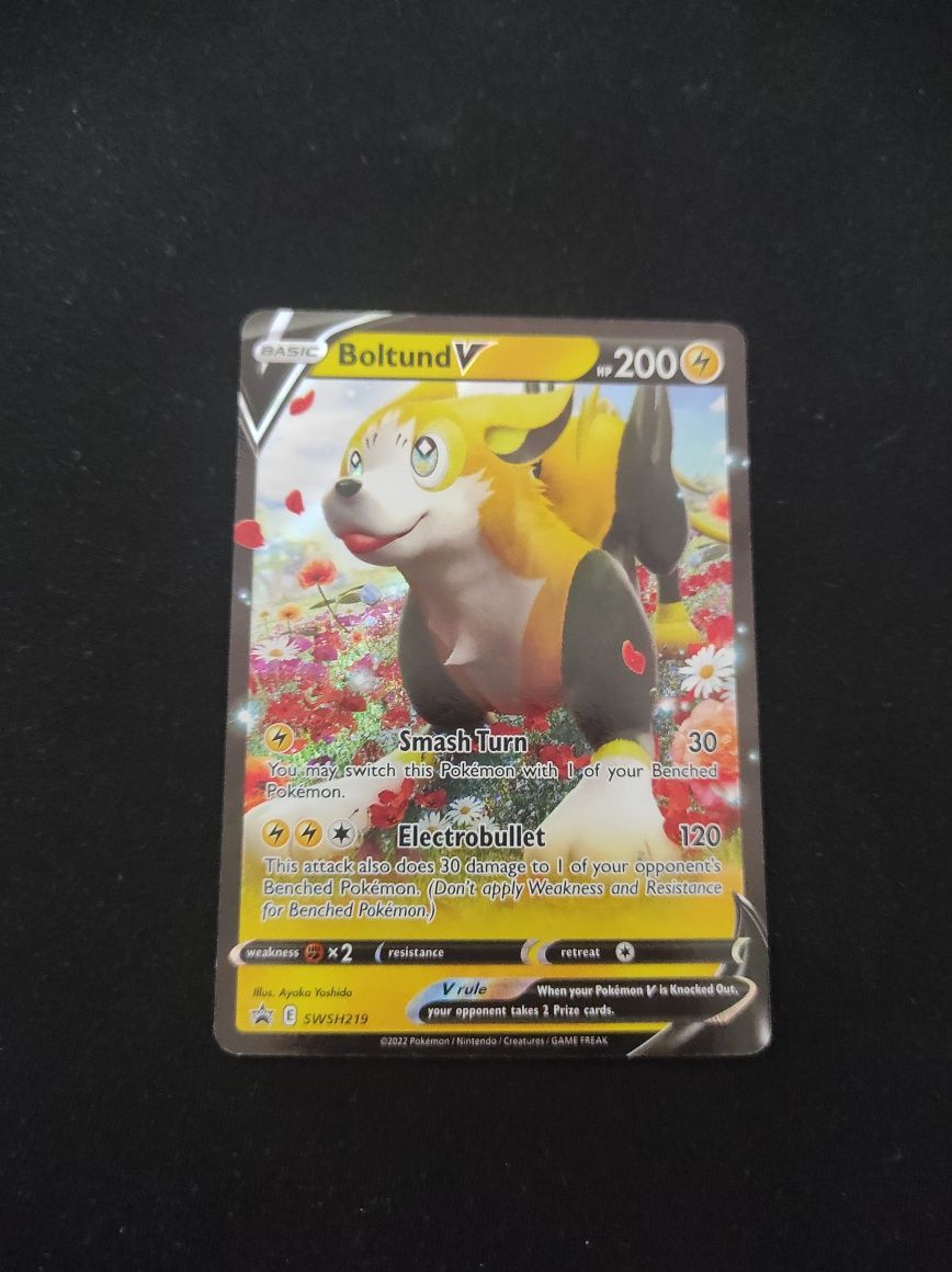 Carta Pokémon Boltund V SWSH219 Full Art Holo Mint Promo