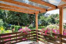 Pergola, taras, altana, wiata, drewno BSH, poliwęglan, zadaszenie