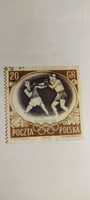 Znaczek pocztowy bokserzy z roku 1956