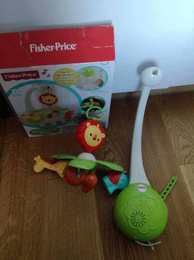 Karuzela do łóżeczka 4w1 dźwięk do wózka, Fisher Price Grow with Me