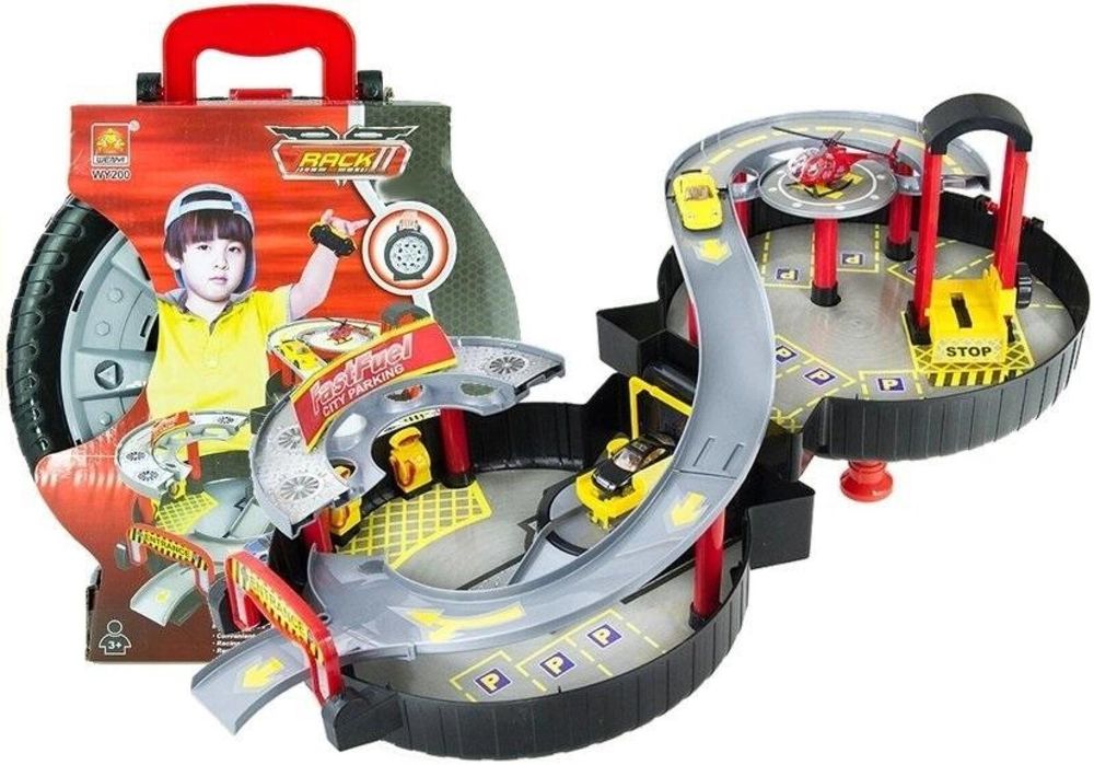 Parking garaż samochodowy zamknięty w kole walizka blister,122x281 mm