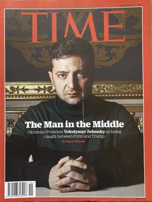 Журнал TIME Magazine 2019 Зеленський “The man in the middle”