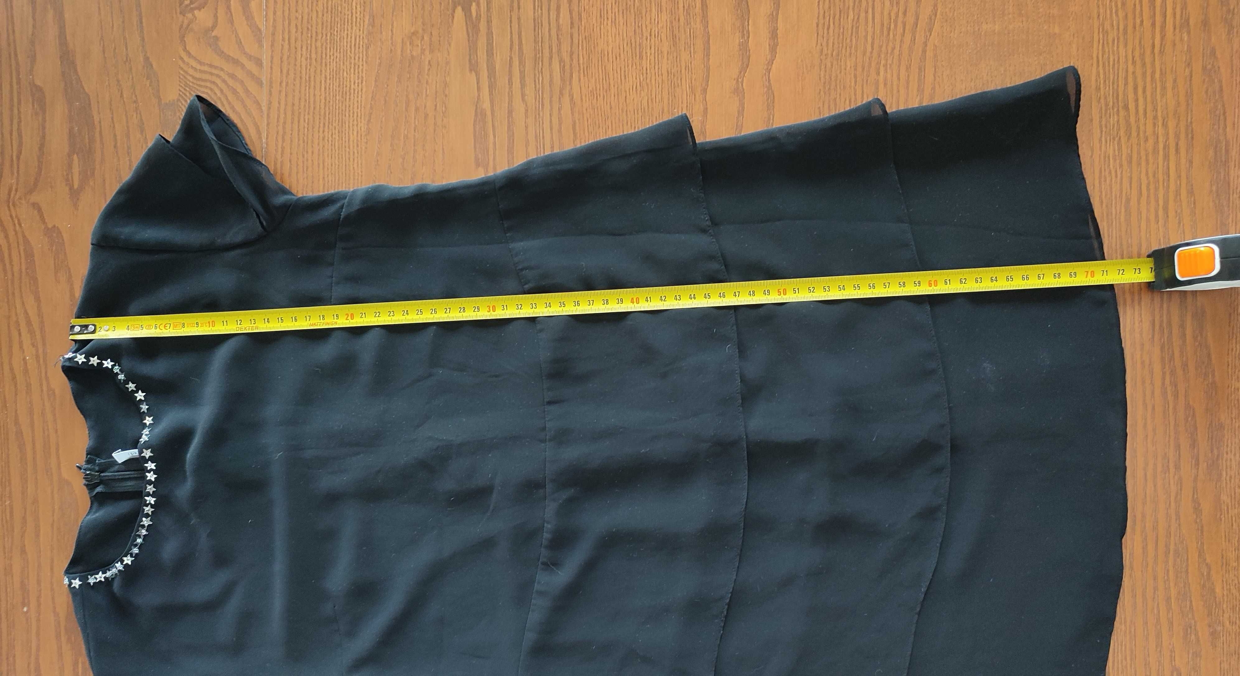 Elegancka czarna sukienka Cacharel 10 lat, 142 cm