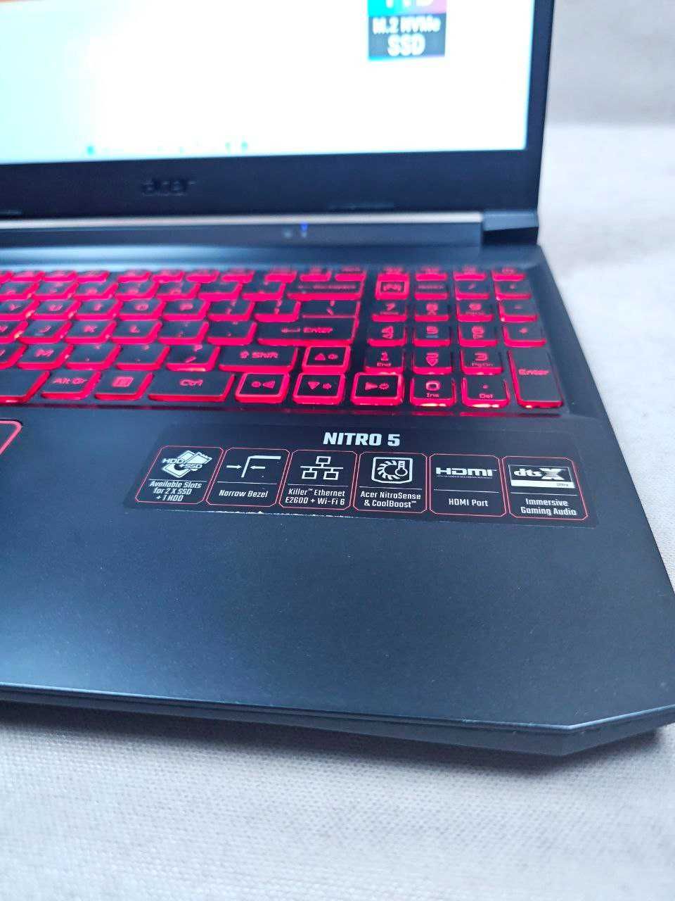 Ігровий ноутбук Acer Nitro 5/i5-10300H/RTX 3050/16GB/1TB/USA/Гарантія!