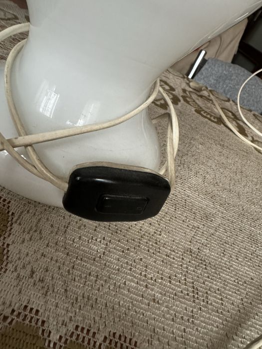 PieknaGabinetowaSzklana lampa prl retro unikat sprawna 100% orginalna