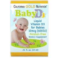 вітамін D3 у рідкій формі для дітей, 10 мкг (400 МО), 10 мл