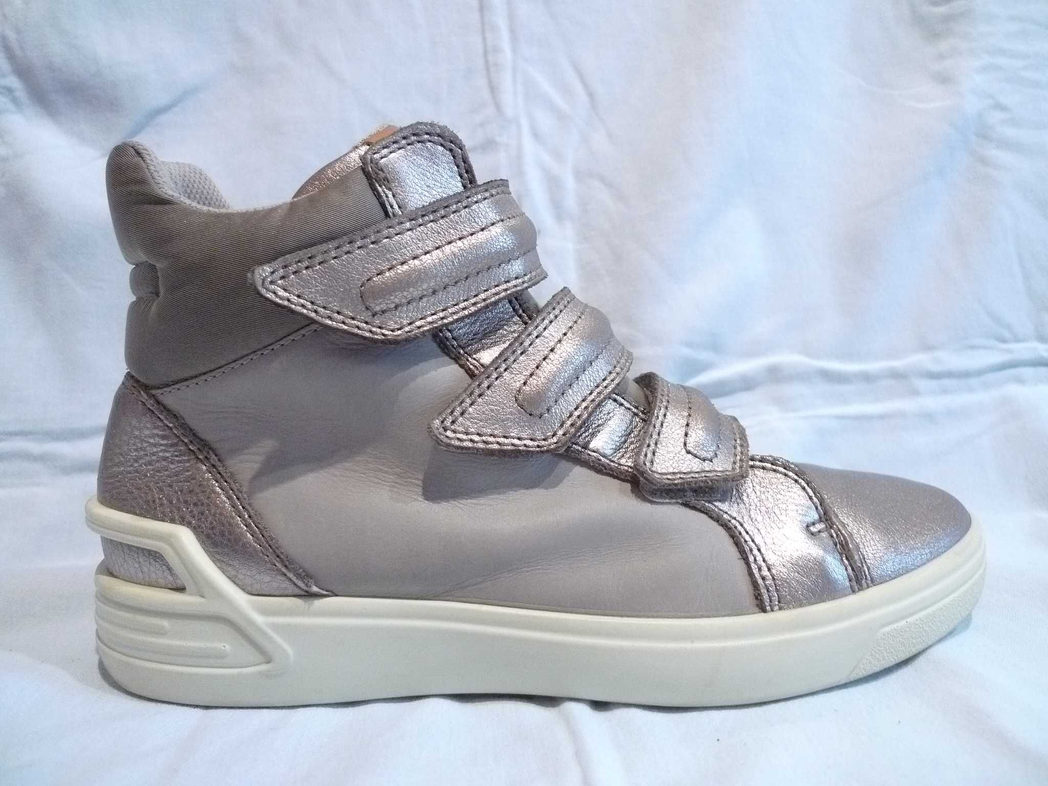 ECCO r.40/26cm Botki skórzane buty złote