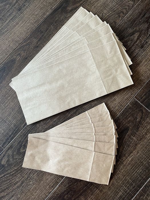 Крафтові пакети без ручок паперові пакети для пакування випічки шаурми