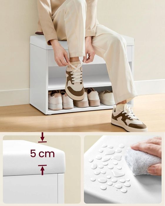 Szafka na buty z siedziskiem ławka ze schowkiem regał na buty 60x30x44