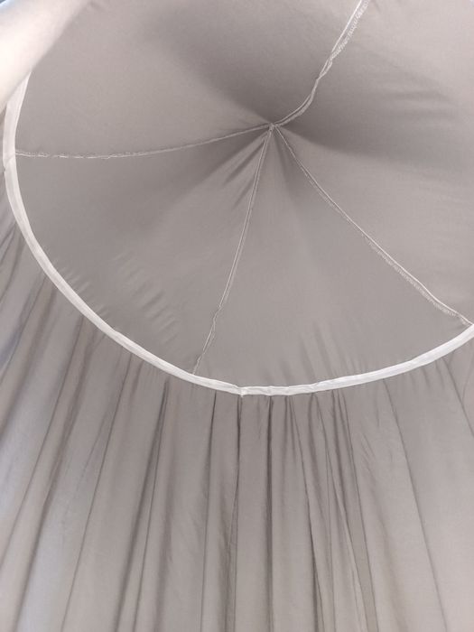 Baldachim kurtyna namiot tipi wiszący 70 cm x 290 cm nowy szary