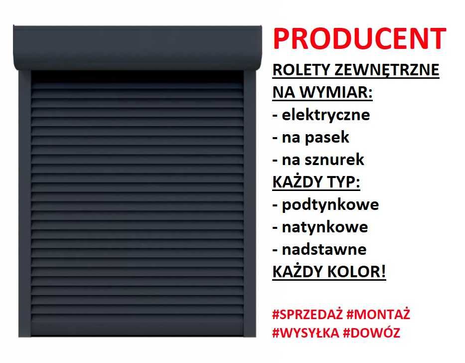 Rolety Zewnętrzne NA WYMIAR sprzedaż montaż wysyłka ALUPROF PRODUCENT