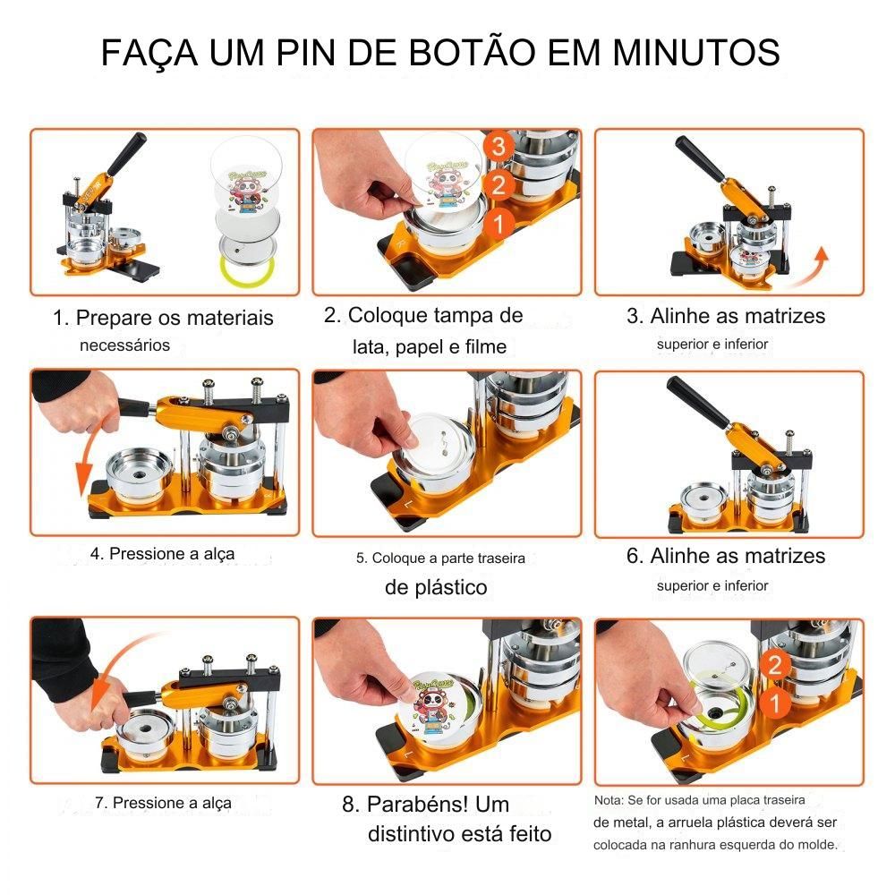 Máquina de100  Botões - 75mm