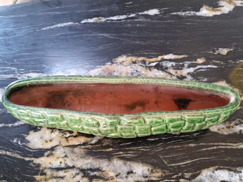 Doniczka Aligatorek zielona prl