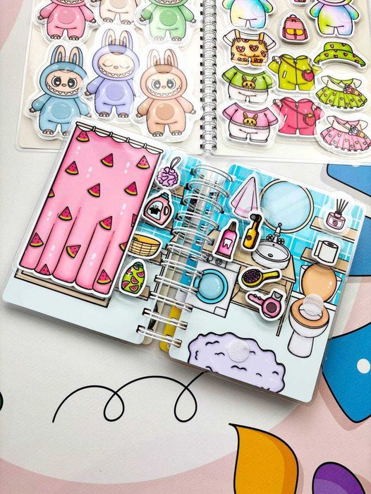 Книжка на липучках будинок Лабубу, персонажи та аксесуари LABUBU