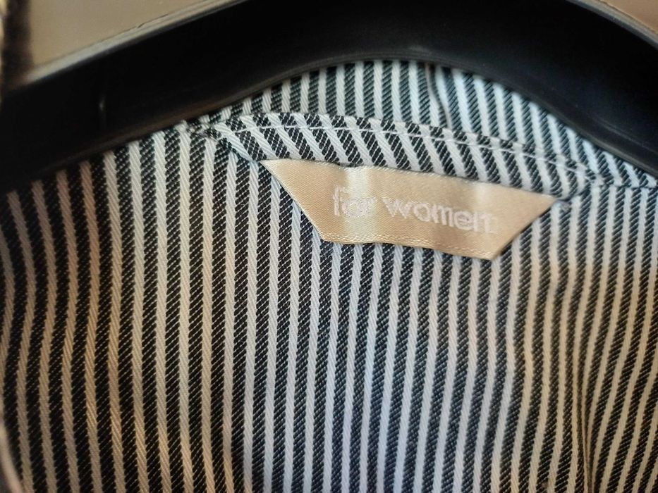 Damski żakiet marynarka paski bawełna