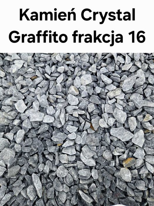 Kamień ozdobny grafitowy crystal graffito frakcja 16