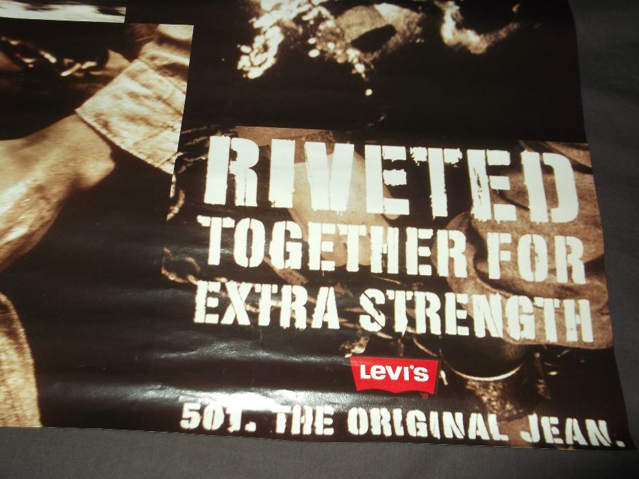 Poster Vintage, promocional e oficial da Levis - Levis 501 como novo!!