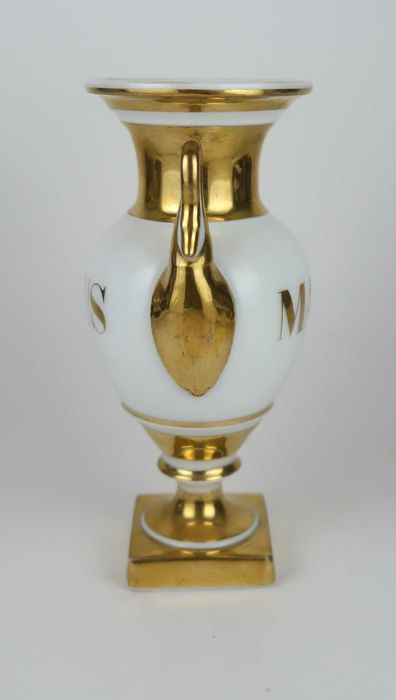 Jarra Ânfora Vieux Paris Séc. XIX - Jesus e Maria - 16.5 cm