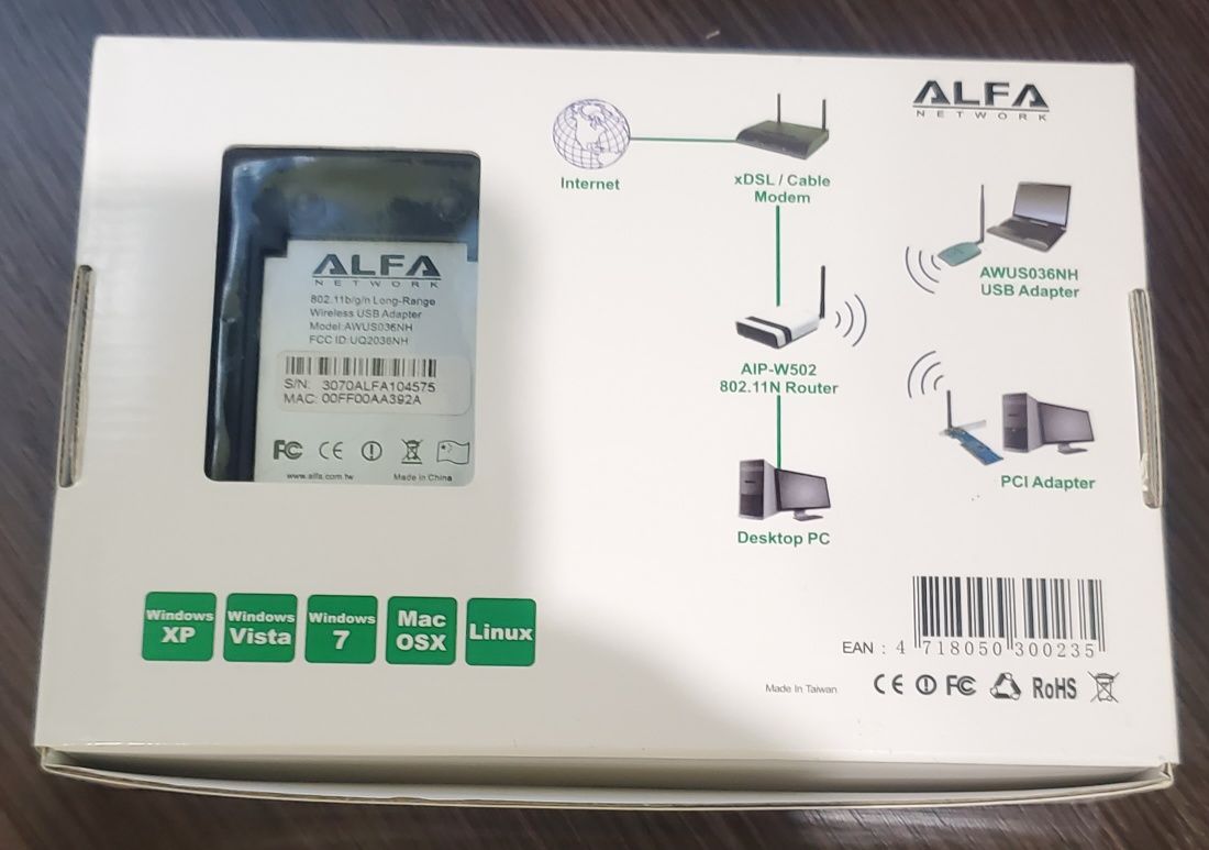 wifi alfa awus036nh