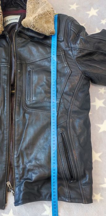Чоловіча шкіряна дублянка, зимова куртка