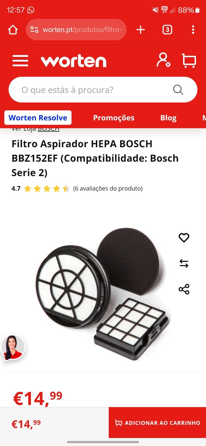 Aspirador Bosch parquet 2 series