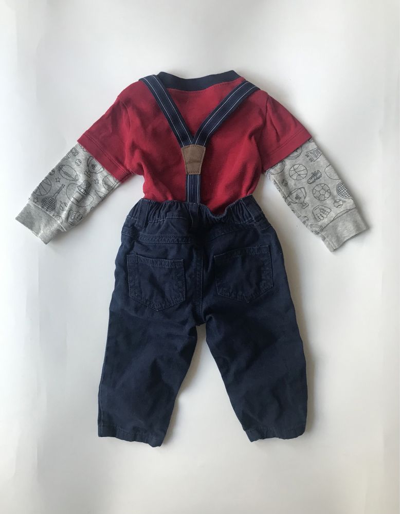 Carter’s zestaw body i spodnie z szelkami rozm. 6 M.