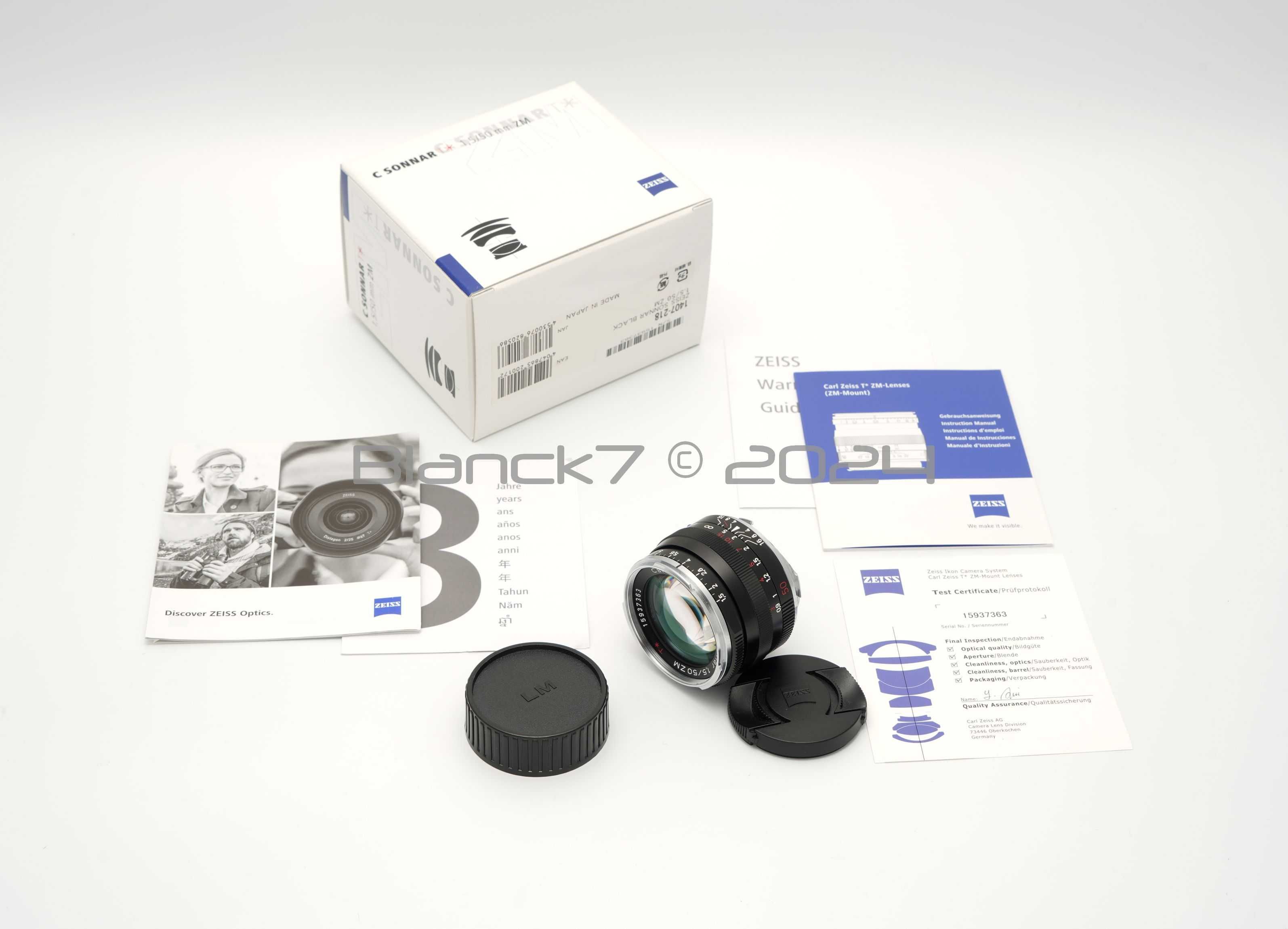 Carl Zeiss Sonnar 50mm f1.5 *T ZM Obiektyw
