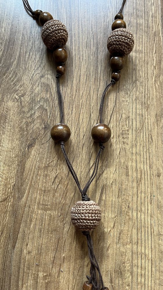 Naszyjnik brązowy- handmade