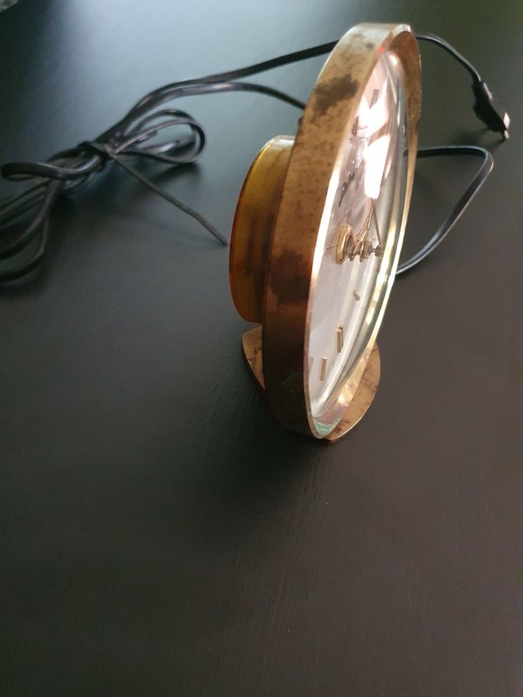 Zegar*PALMTAG*Art Deco*Mosiądz na 230 V.