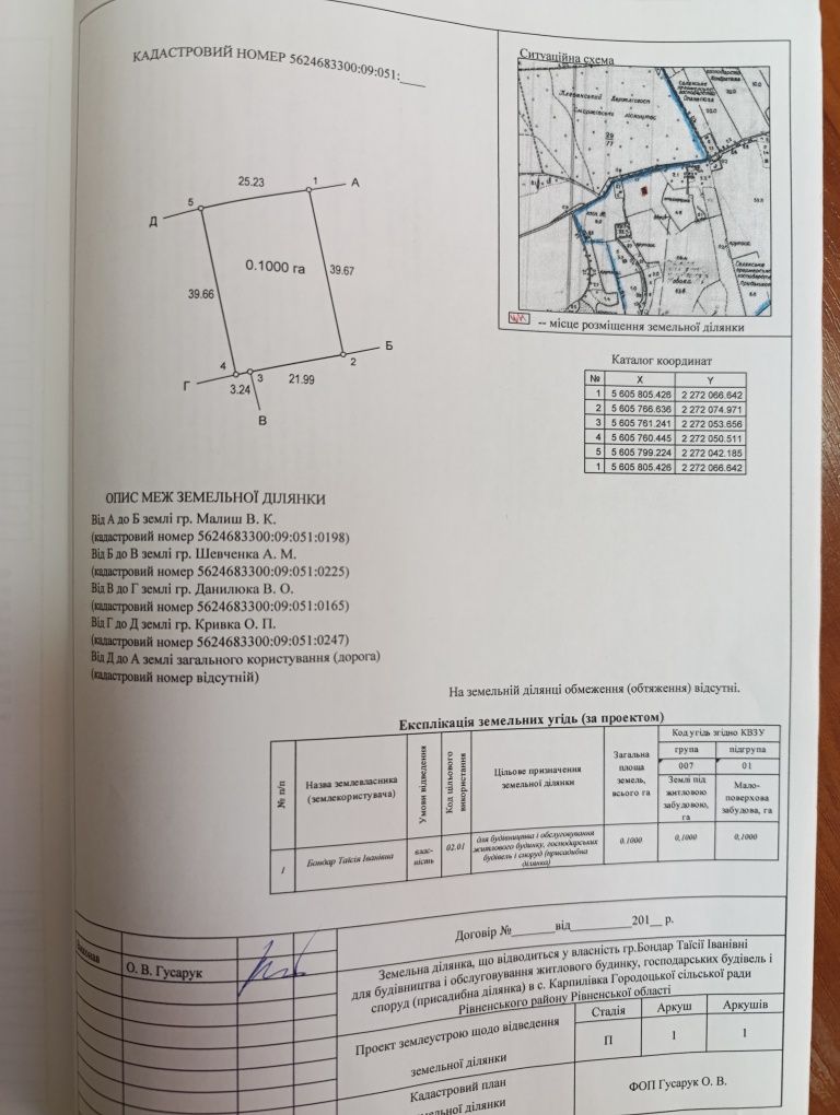 Продам земельну ділянку під будівництво! С. Карпилівка!