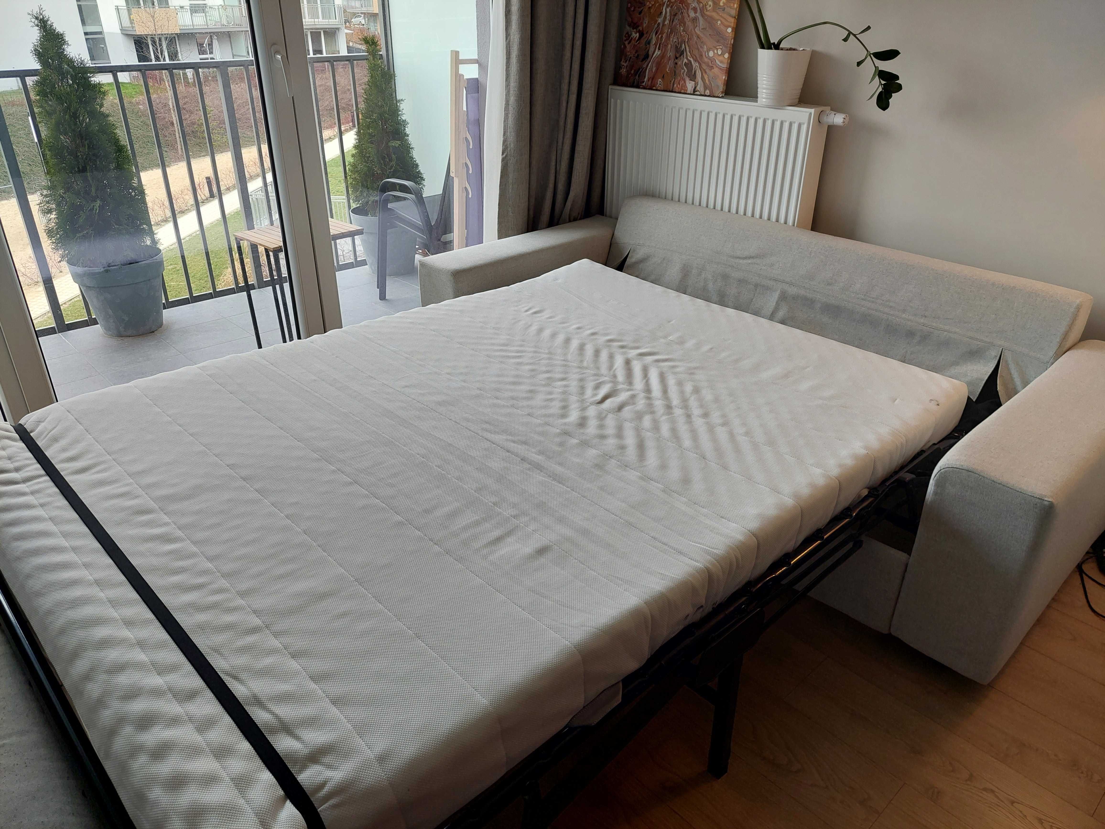 VIMLE Sofa rozkładana z szerokimi podłokietnikami + podnóżek