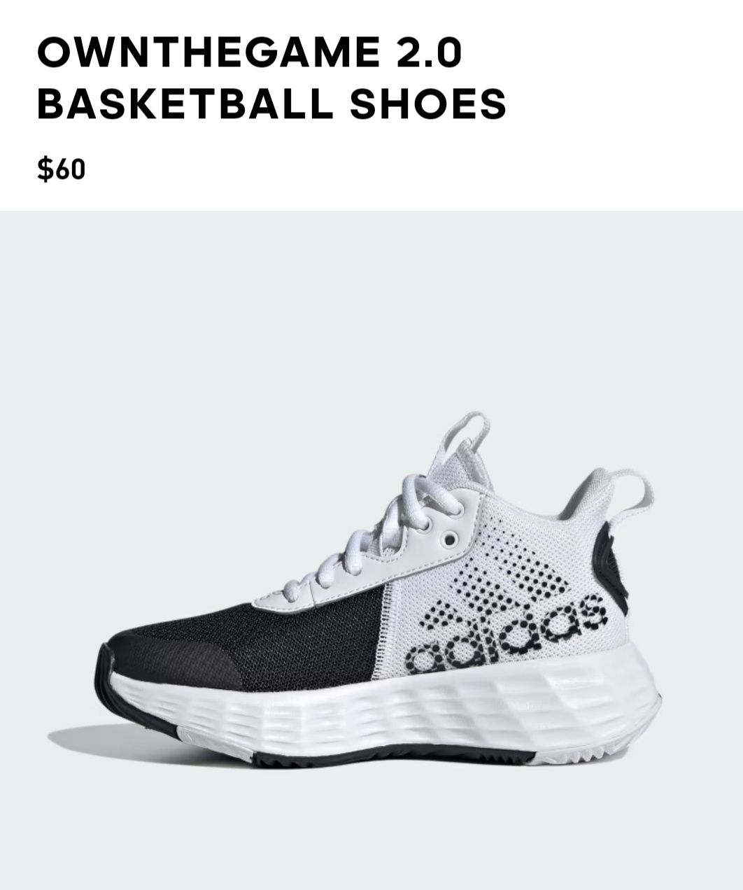 Высокие баскетбольные кроссовки Adidas ownthegame 2.0 оригинал р.38