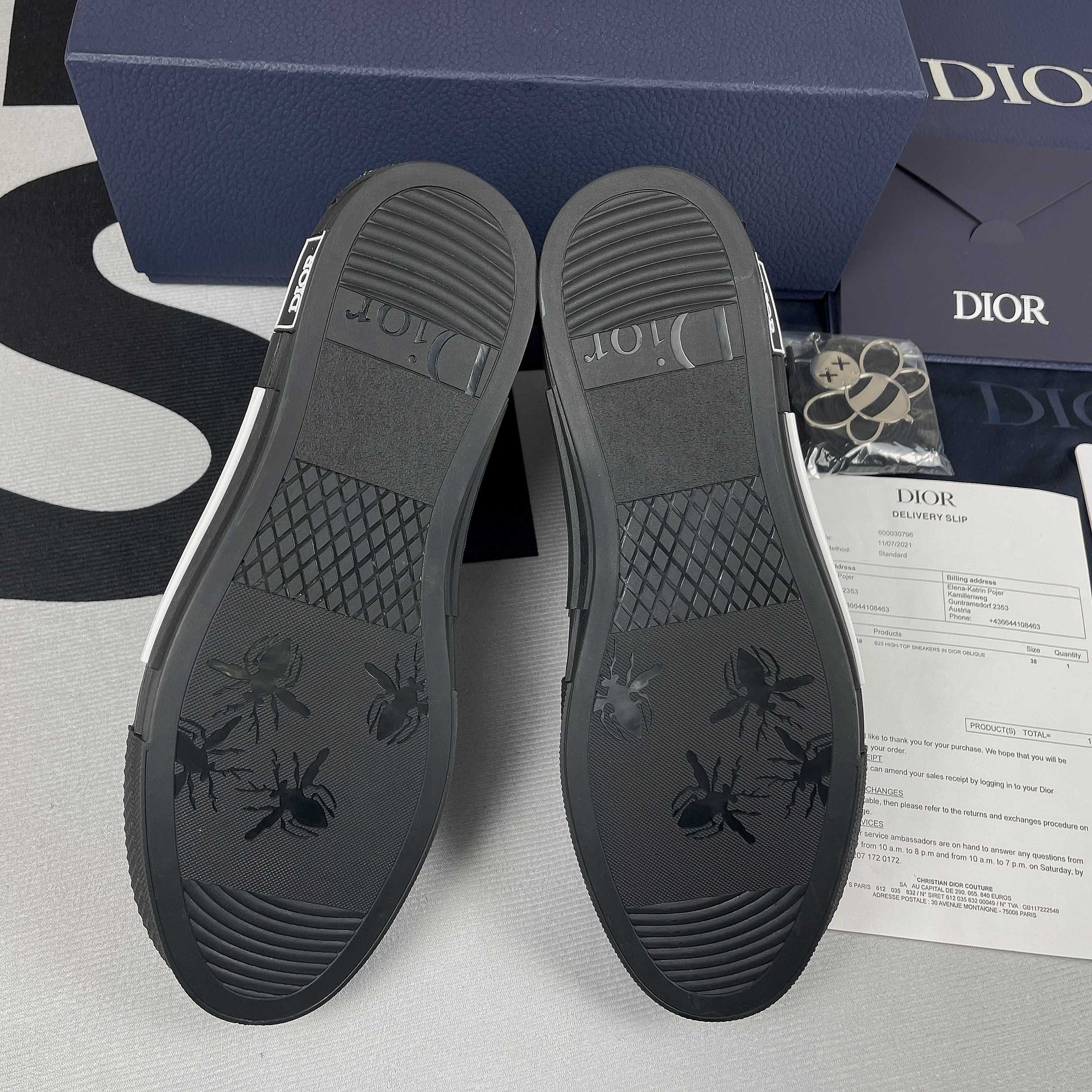 Buty B23 High Black Dior Oblique (Rozm. 35-45)