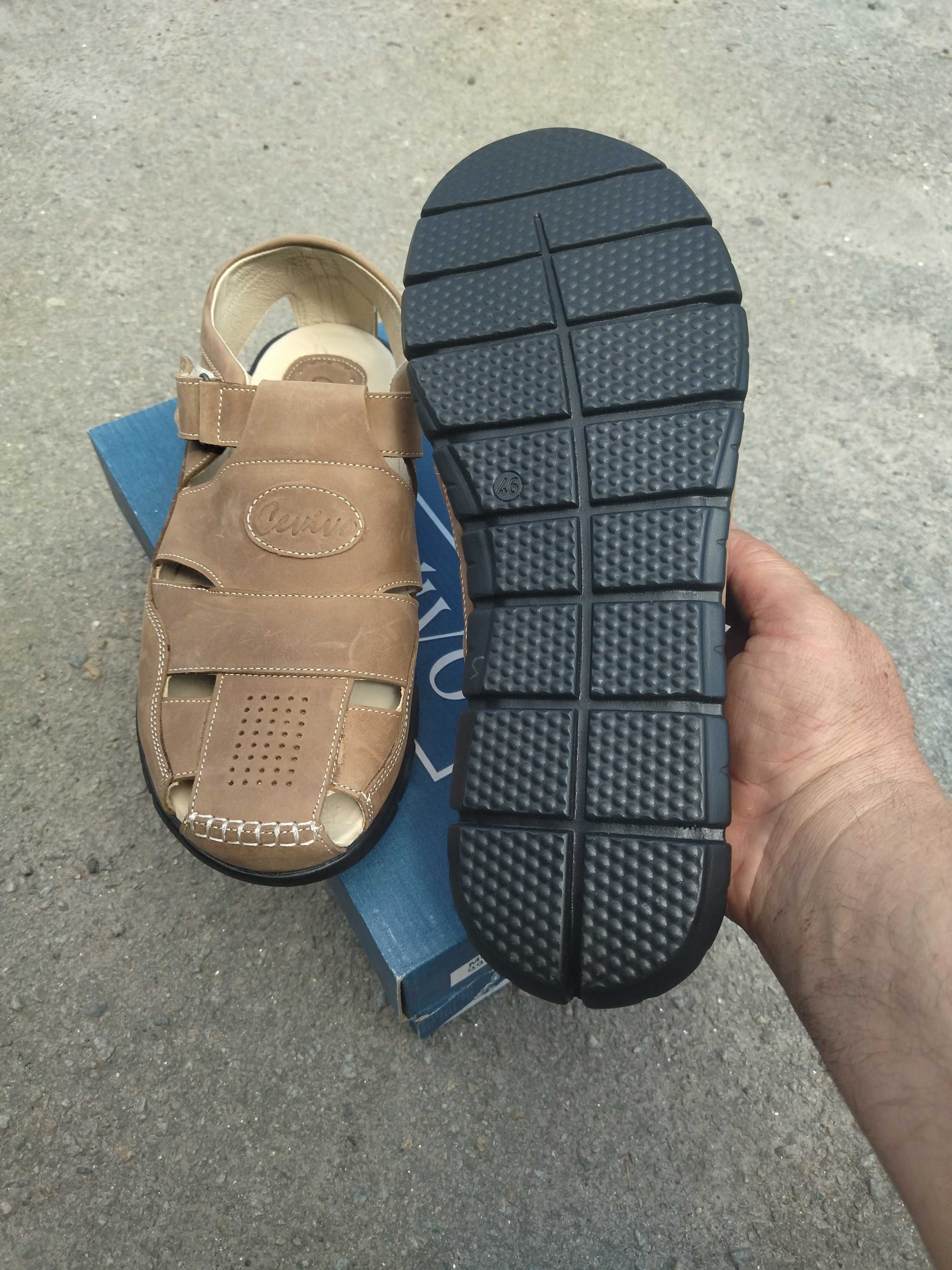 Чоловічі сандалії від українського бренду Cevivo колір Олива