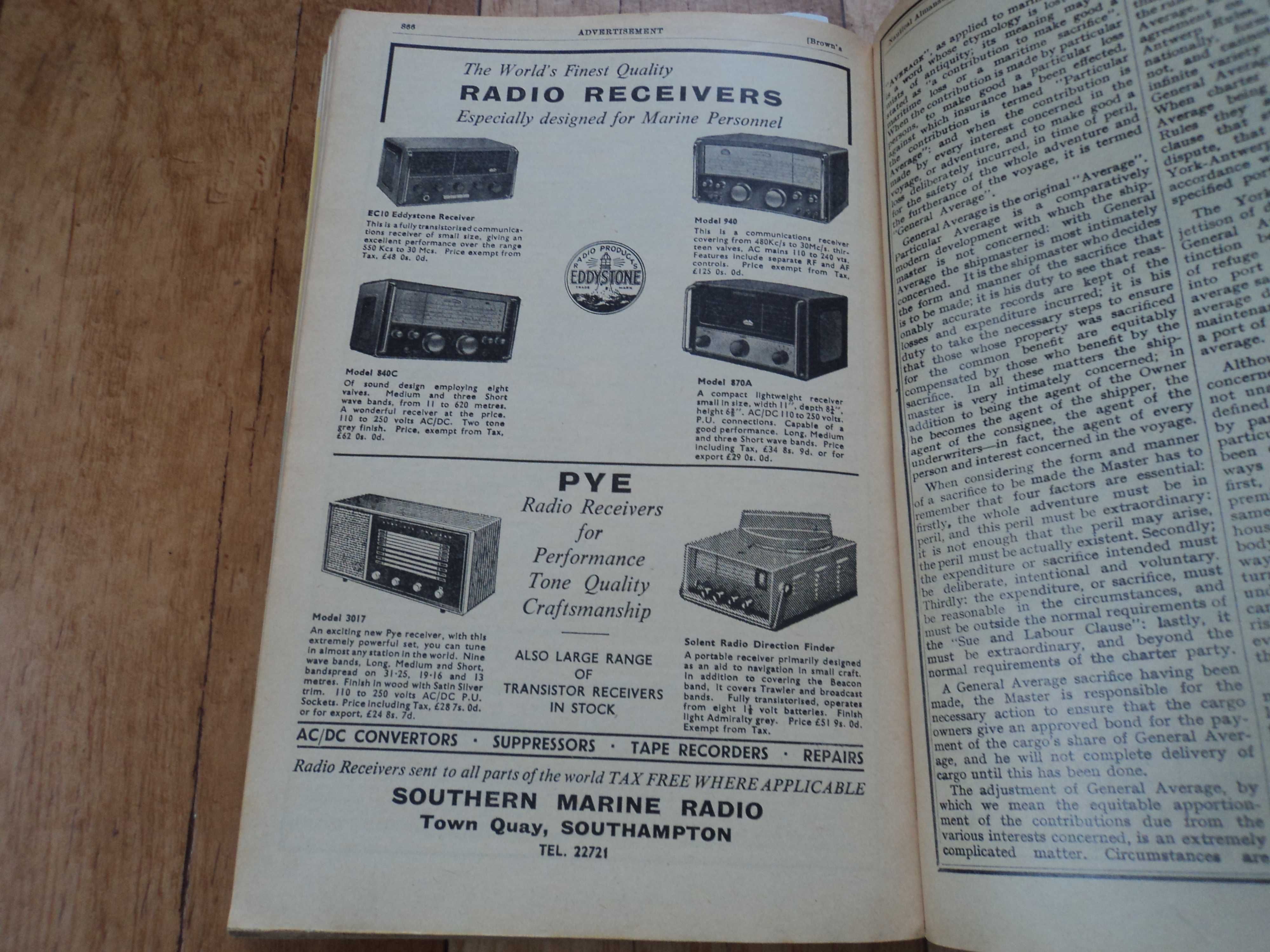 Katalog przyrządów  nawigacyjnych z 1965 roku