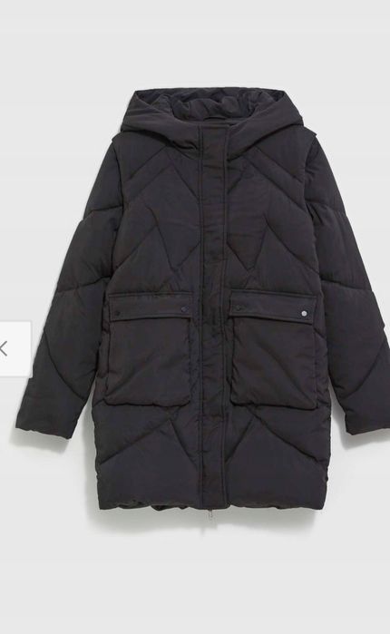 Czarna kurtka z odpinanymi rękawami Moodo