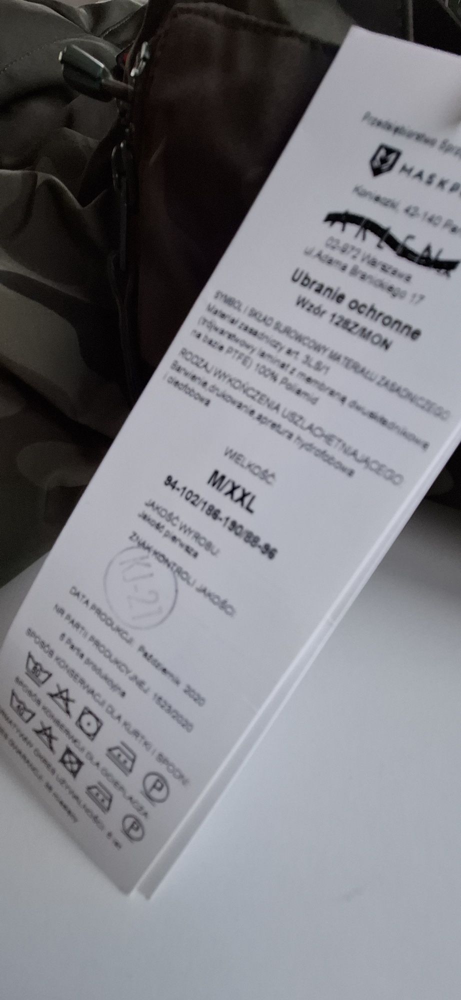 Ubranie ochronne Gora-tex 128 Z/ mon