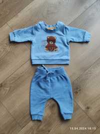 Dres, bluza i spodnie 56 0-3 m-ce niemowlęcy, niebieski