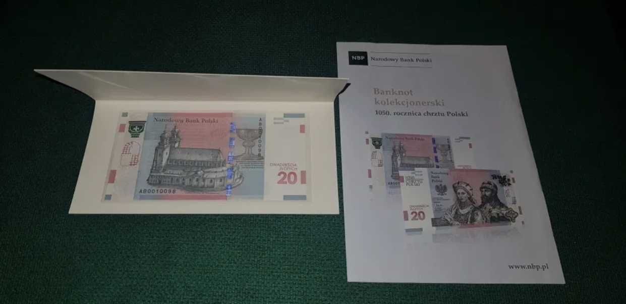 20 zł Chrzest Polski - banknot kolekcjonerski