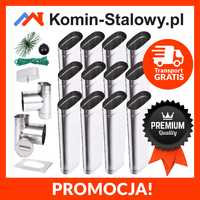 Wkłady Kominowe Owalne do Komina Fi100x210/8m/0,8mm Kwaso-żarooodporny